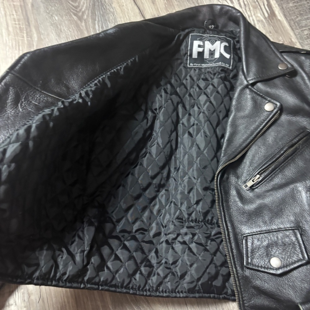 FMC Motor Cycle Jacket Black Leather - Picture 6 of 10